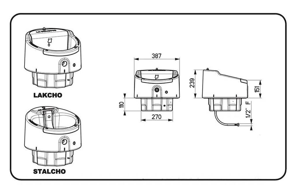 Poidło podgrzewane La Buvette LAKCHO, 24V / 50W