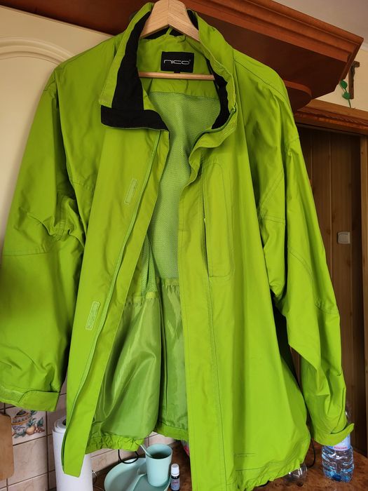 Kurtka zielona plus size z siateczka w środku 48