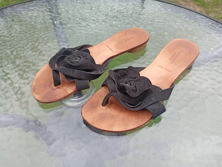 Włoskie klapki PRIMA MODA VERO CUOIO r. 39