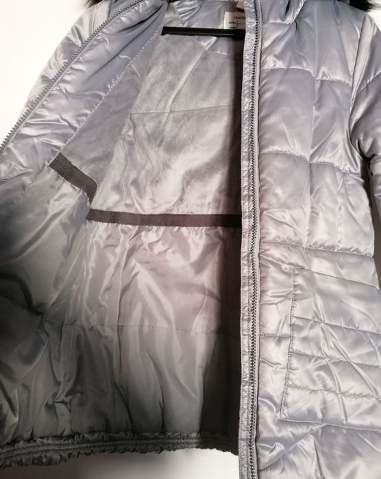 Kurtka zimowa dziewczęca 158 coccodrillo szara nowa