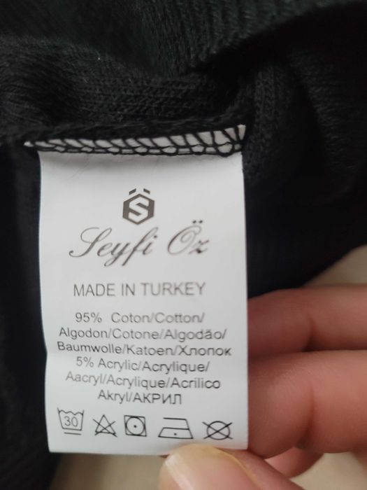 Sweter męski czarny L