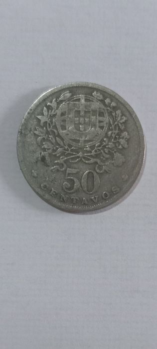 Moeda República Portuguesa  1928 50 centavos