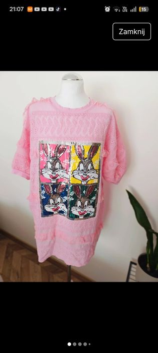 Bluzka , tunika , cekiny,haft