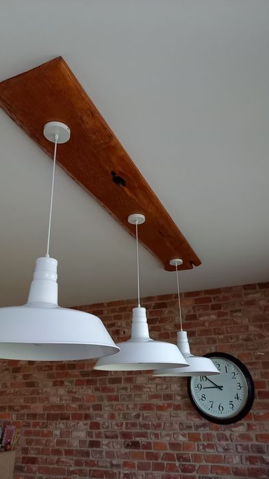 Lampy 4 białe loft industrial metalowe