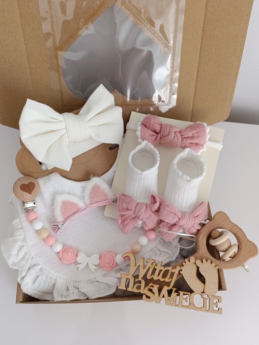 Zestaw prezentowy dla niemowlaka prezent babyshower narodziny chrzest