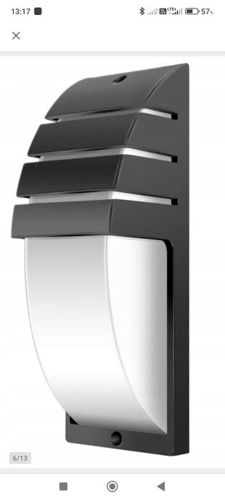 Lampa, Kinkiet elewacyjny czarny  LED 1x E27