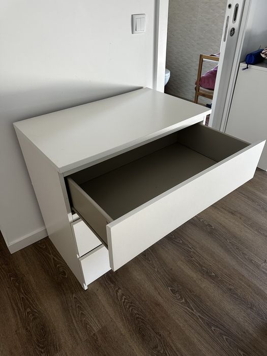 Comoda ikea malm branca 3 gavetas