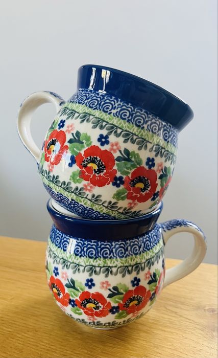Ceramika bolesławiec kubki 300 ml