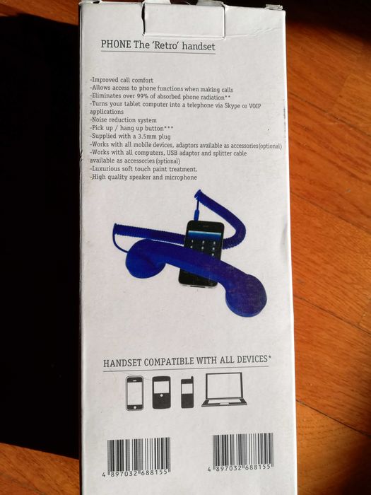 Acessório "retro" para telemóvel