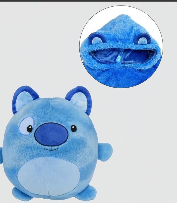 Дитячий плед-толстовка Huggle Hoodie «Морський бриз» (синій)