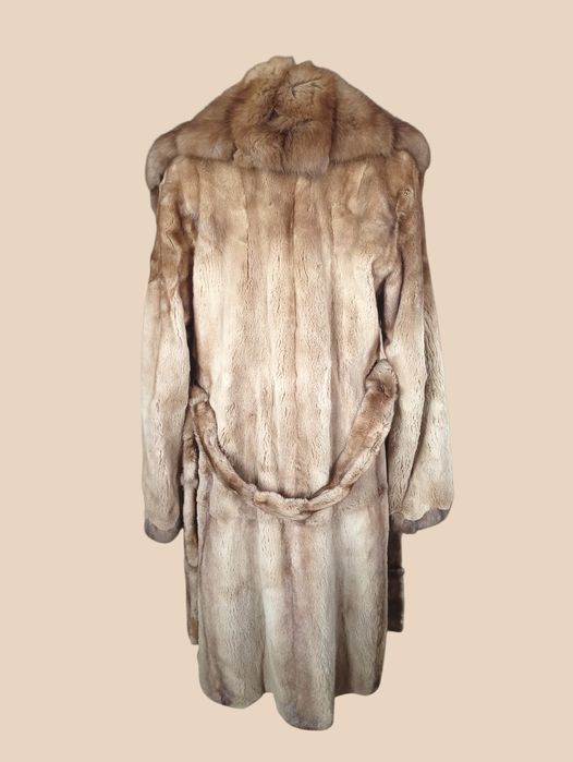 Saga furs.   Дл 105см. Норковая шуба с соболем. Натуральная шуба