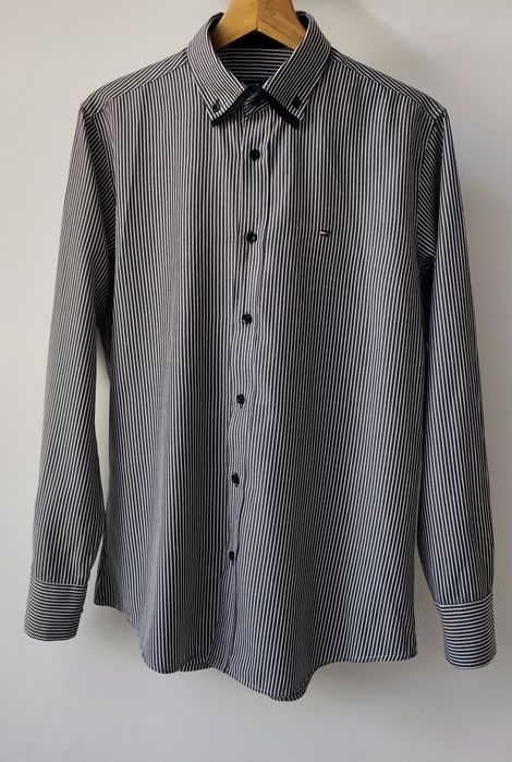Męska koszula Tommy Hilfiger Slim Fit – Paski, Rozmiar L (41-42)