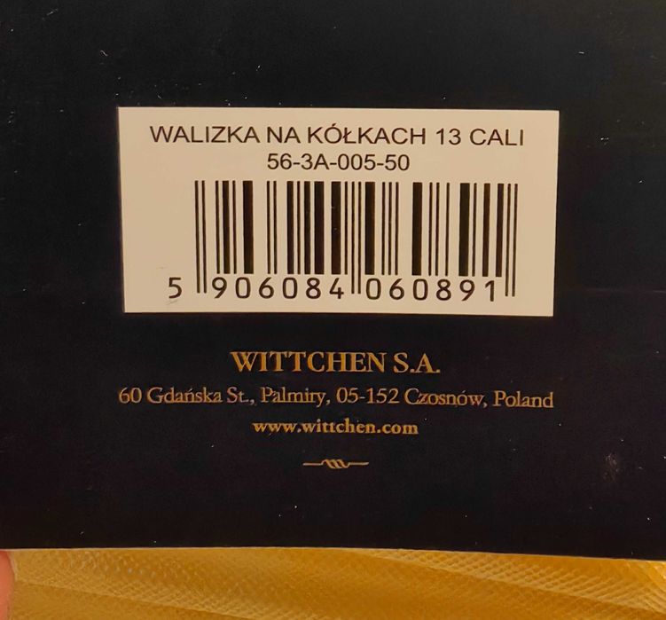 Mała walizka kabinowa podróżna Wittchen z ABS-u żółta NOWA