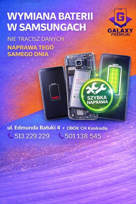 Wymiana baterii w Samsung każdy model nie kasujemy danych szybko