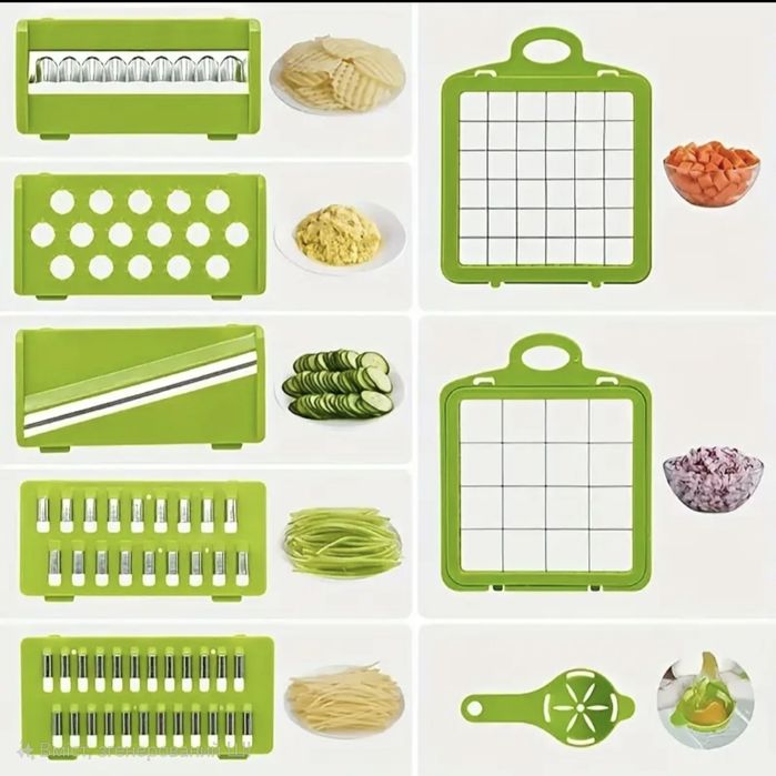 Овочерізка Мультифункціональна 16-в-1 "ProChef" | Терка | Шатківниця |