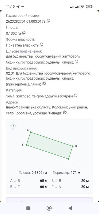 Земельна ділянка для будівництва с.Королівка