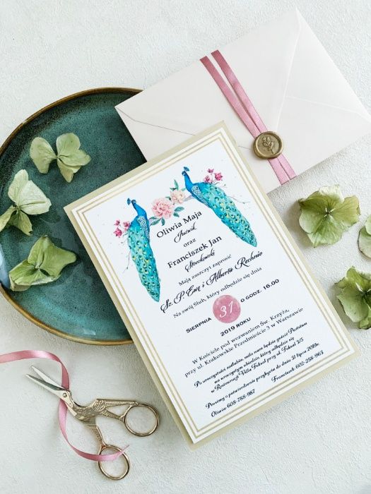 Zaproszenia ślubne / winietki / menu / Warszawa / Promocja