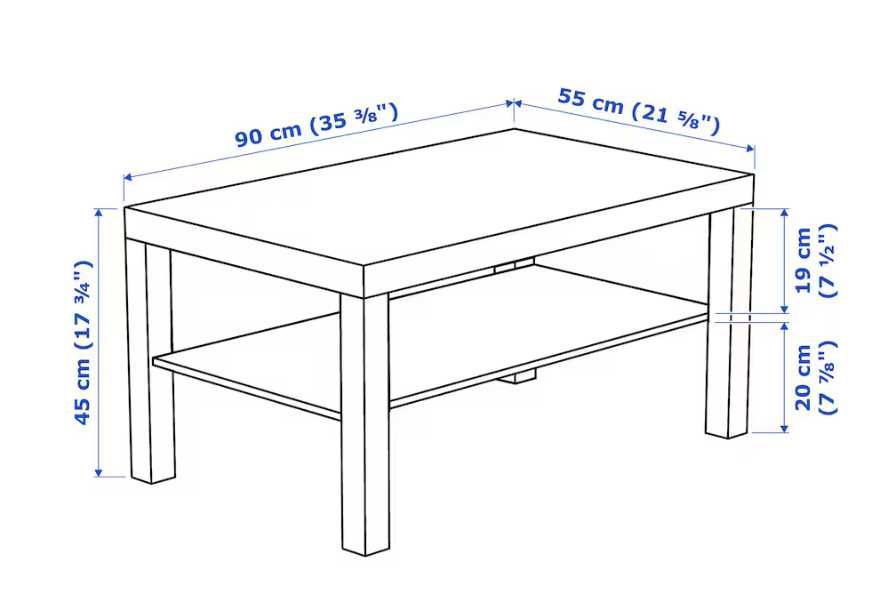 IKEA Lack Coffee Table, 90x55 cm, Birch64398316388611124