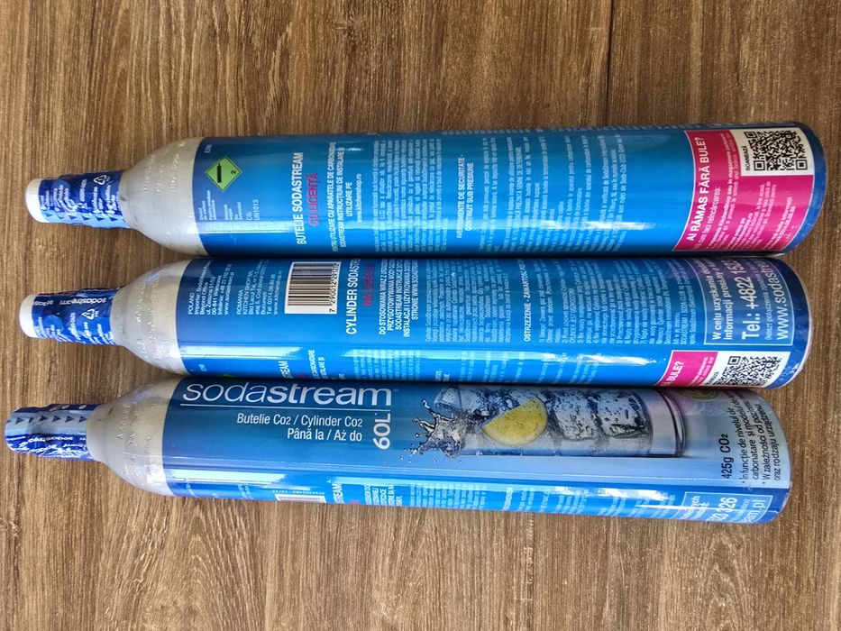 Soda stream niebieska 3naboje z gazem