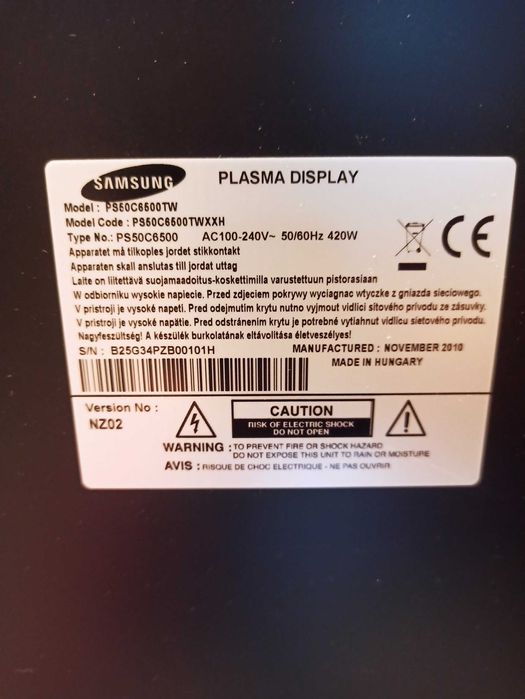 Telewizor Samsung PS50C6500 50" + pilot