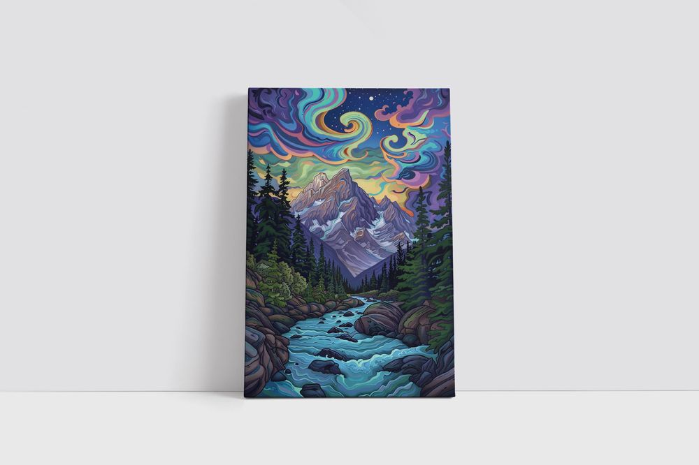 Obraz na płótnie: Malowniczy Górski Krajobraz 50x70 cm