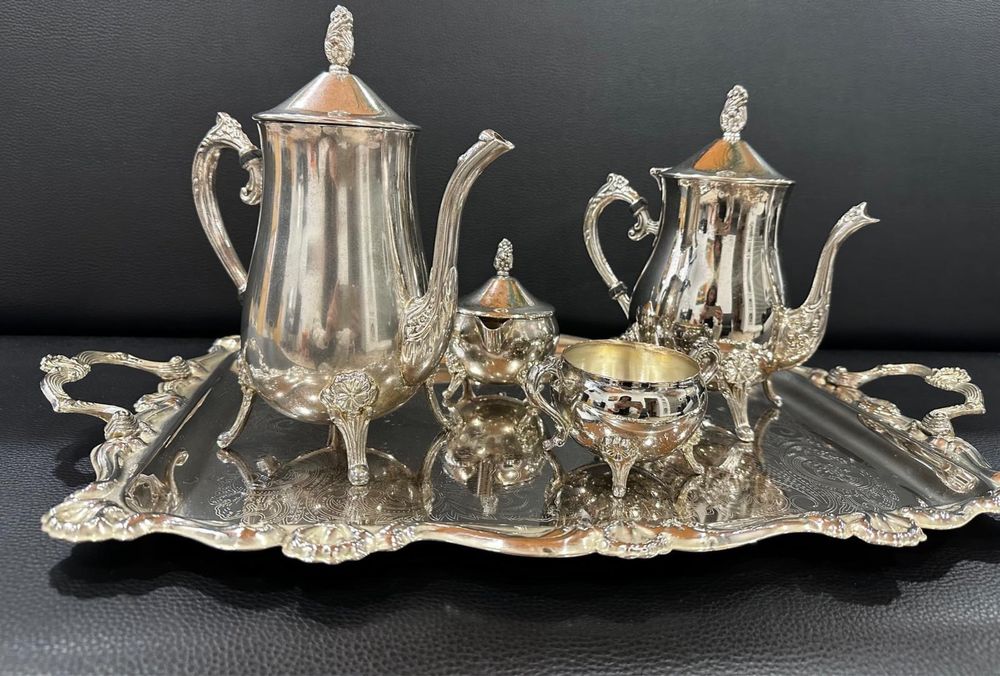 CONJUNTO CHÁ E CAFÉ PRATA