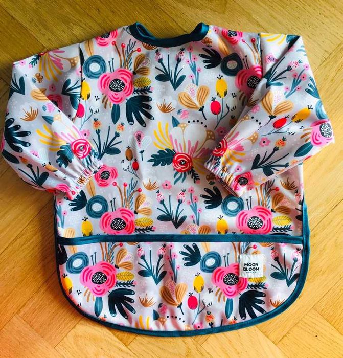 Kwiaty - Śliniak/ fartuszek Moonbloom / Moon bloom - BLW 6-36 miesięcy