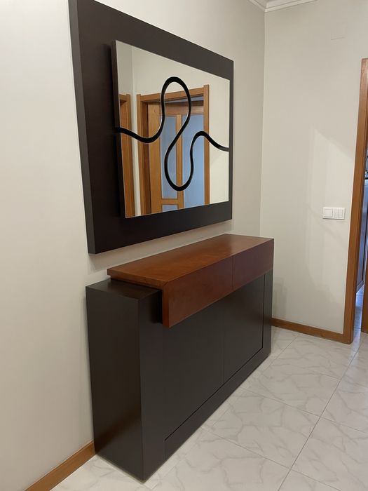 Movel de entrada com espelho