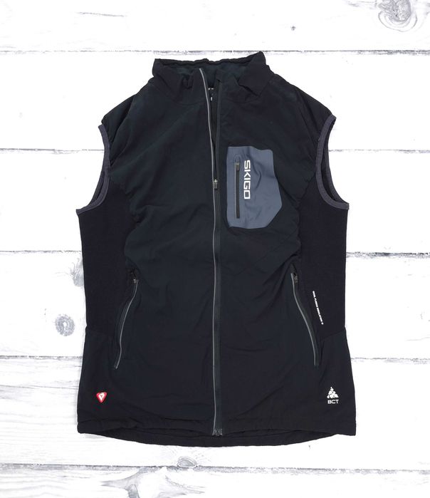 SKIGO Primaloft BCT Wool Merino Męska Kamizelka Czarna Rozpinana M