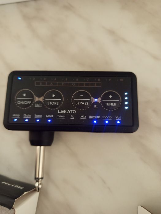 Multiefekt Gitarowy LEKATO PA-1 | Wzmacniacz Słuchawkowy | Bluetooth