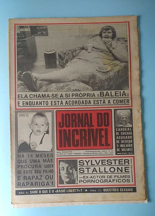 JORNAL do INCRÍVEL - 3 exemplares anos 80