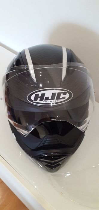 Capacete HJC F70 carbono black, como novo.