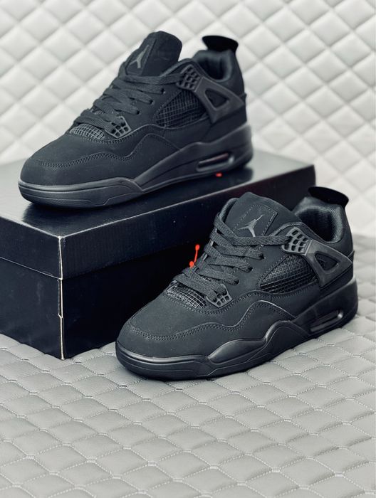 Nike Air Retro Jordan 4 black kat кроссовки женские джордан 4