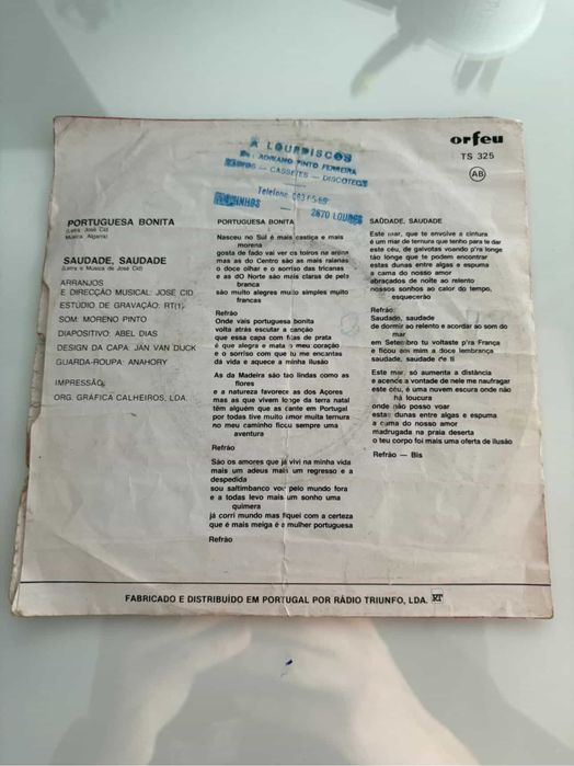 Vinis de música portuguesa