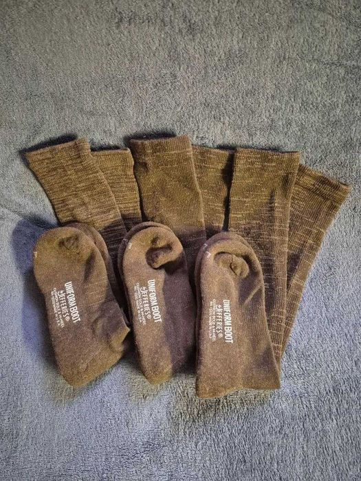 Військові зимові шкарпетки під берці Jefferies Socks — Coyote Brown, Made in USA 3 пари 42-45р