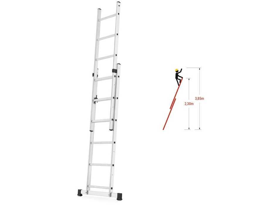 RUSZTOWANIE aluminiowe 2x6 do pracy na SCHODACH - wielofunkcyjne 3w1