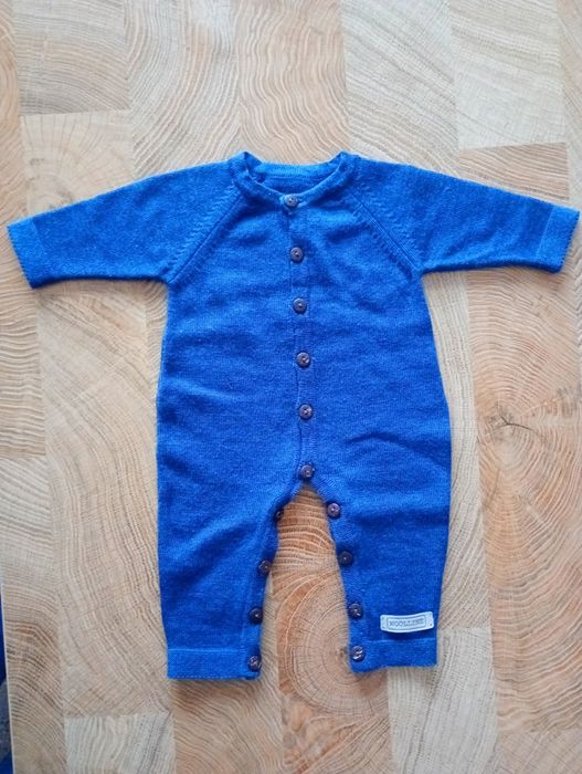 Pajac, kombinezon merino 56/62 jak nowy