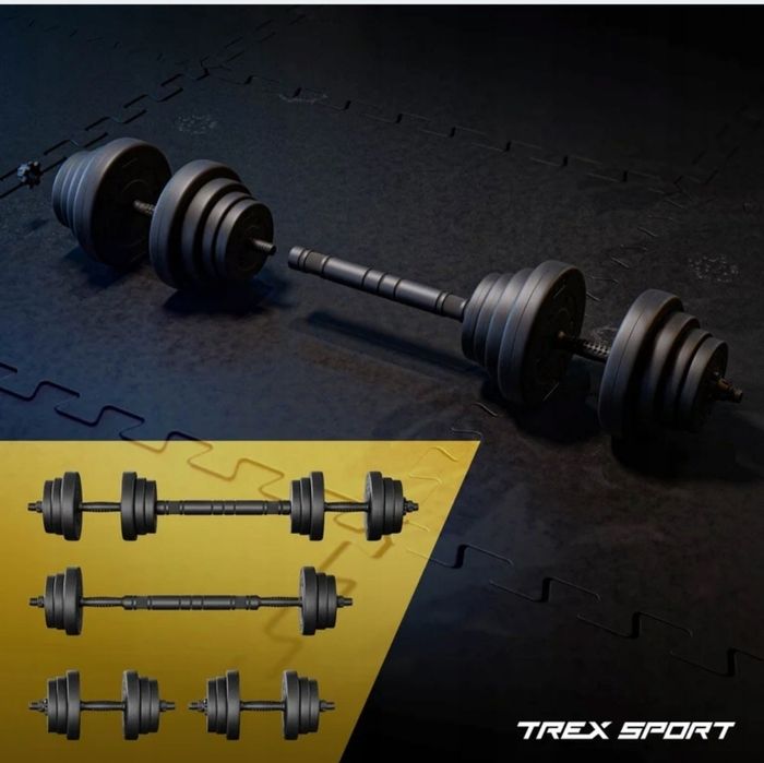 Hantle regulowane bitumiczne sztanga 40kg zestaw hantli 2x20kg  wysyłk