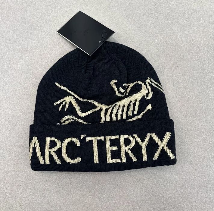 Шапка арктерікс / Шапка arcteryx / темно-синя / біла / чорна