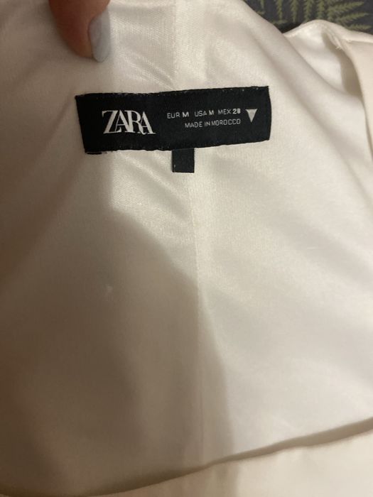 Топ молочний Zara з квадратним вирізом, M
