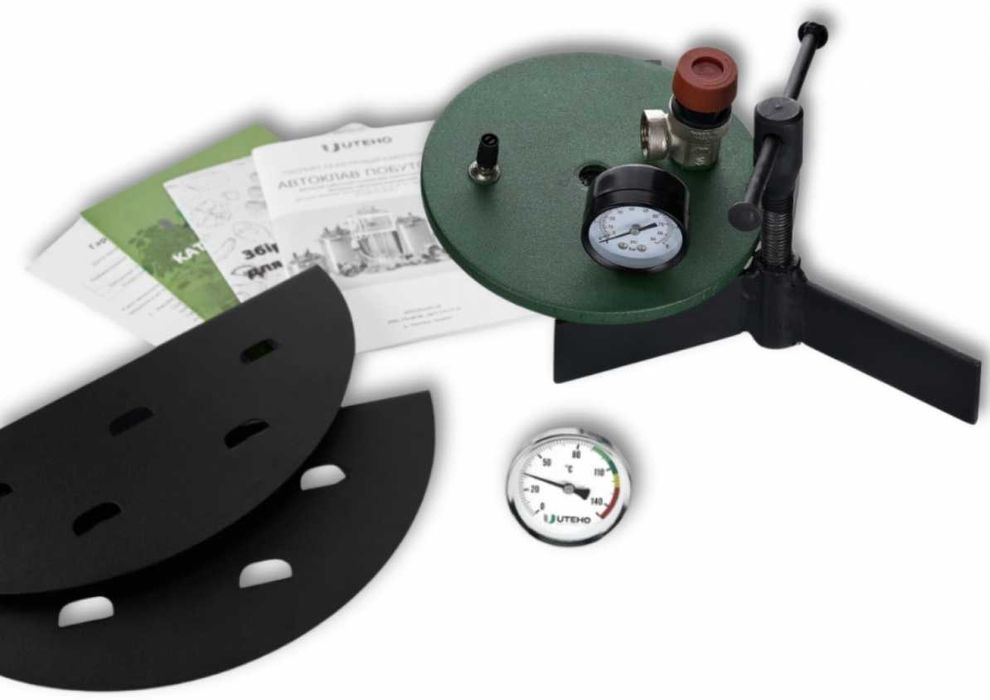 Газовий атоклав з гвинтовою фіксацією на 16 баночок фірми УТЕХО!