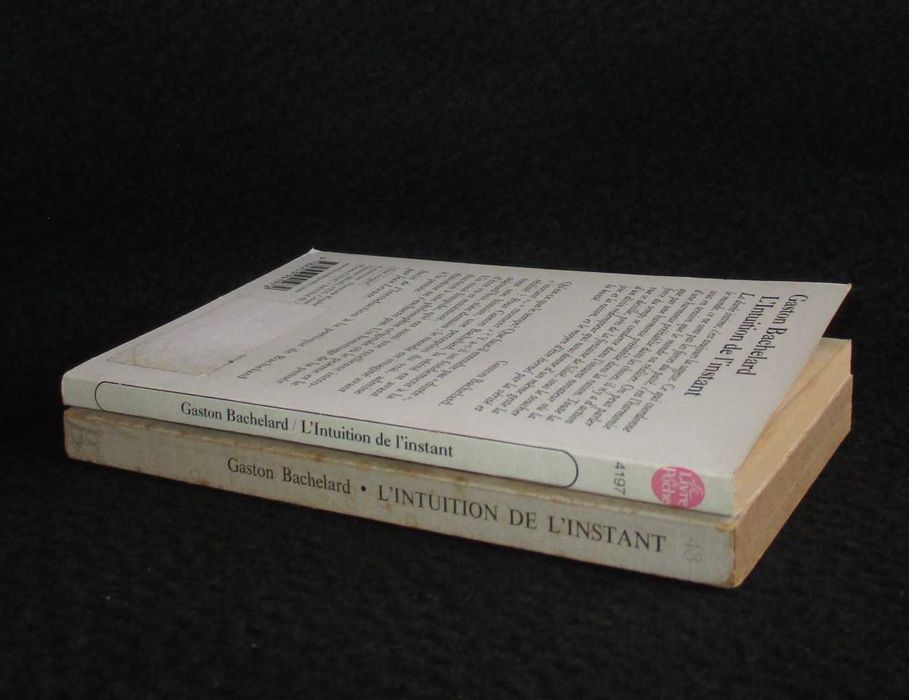 Livro L'Intuition de l'instant Gaston Bachelard