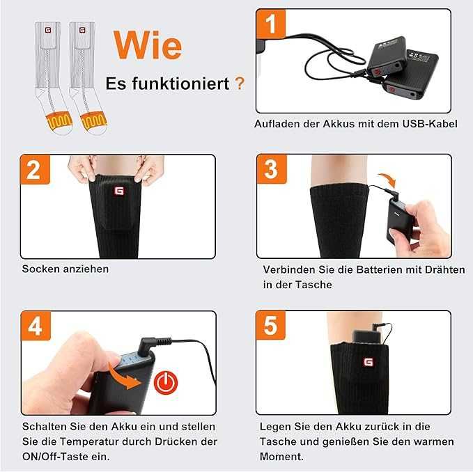Skarpety elektryczne czarne