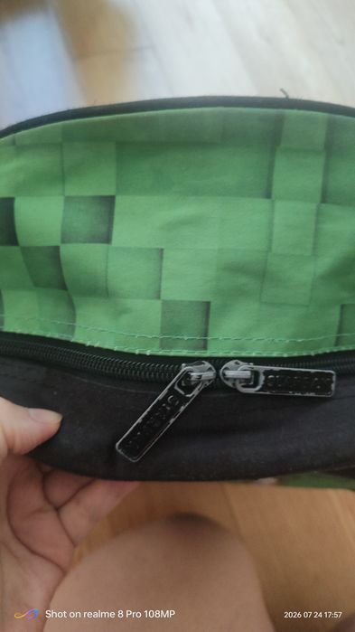 Plecak i piórnik Minecraft.