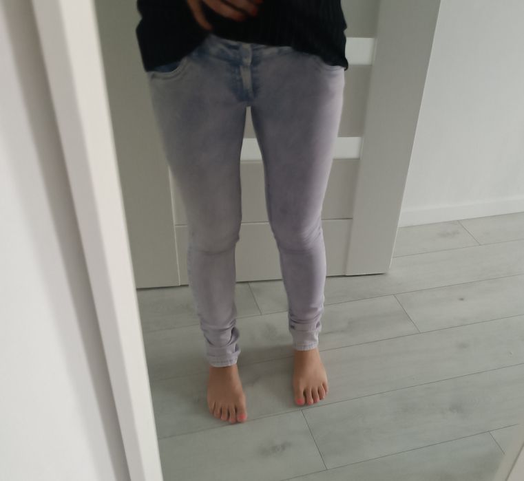 Spodnie marmurkowe tie dyi Reserved w27 l32 s XS skinny rurki