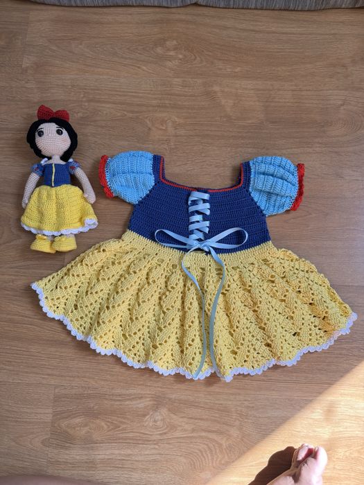 Vestido Branca de Neve em croche