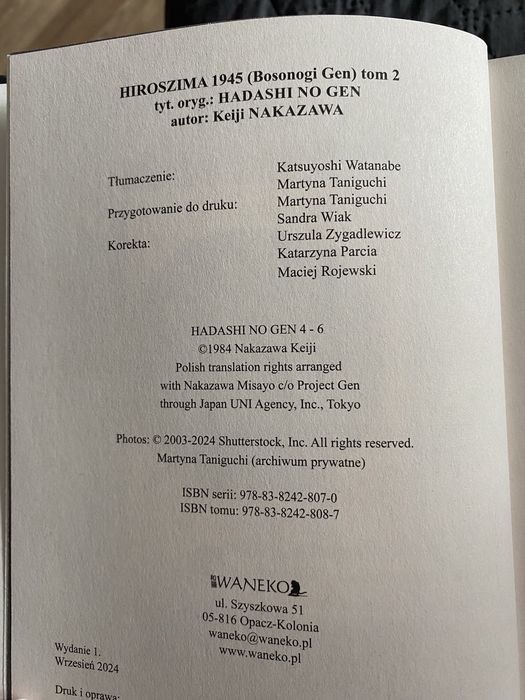 Hiroszima 1945 Bosonogi gen tom 2