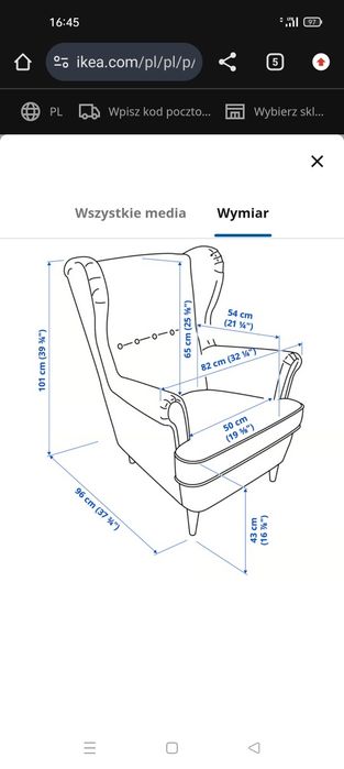 Żółty fotel, uszak z Ikei