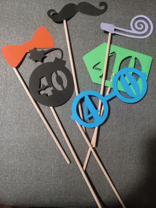 Zestaw ozdób na 40-te urodziny czterdziestkę 40 lat