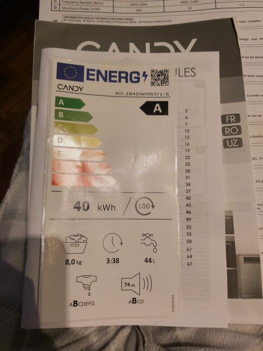Máquina de lavar roupa Candy-como nova